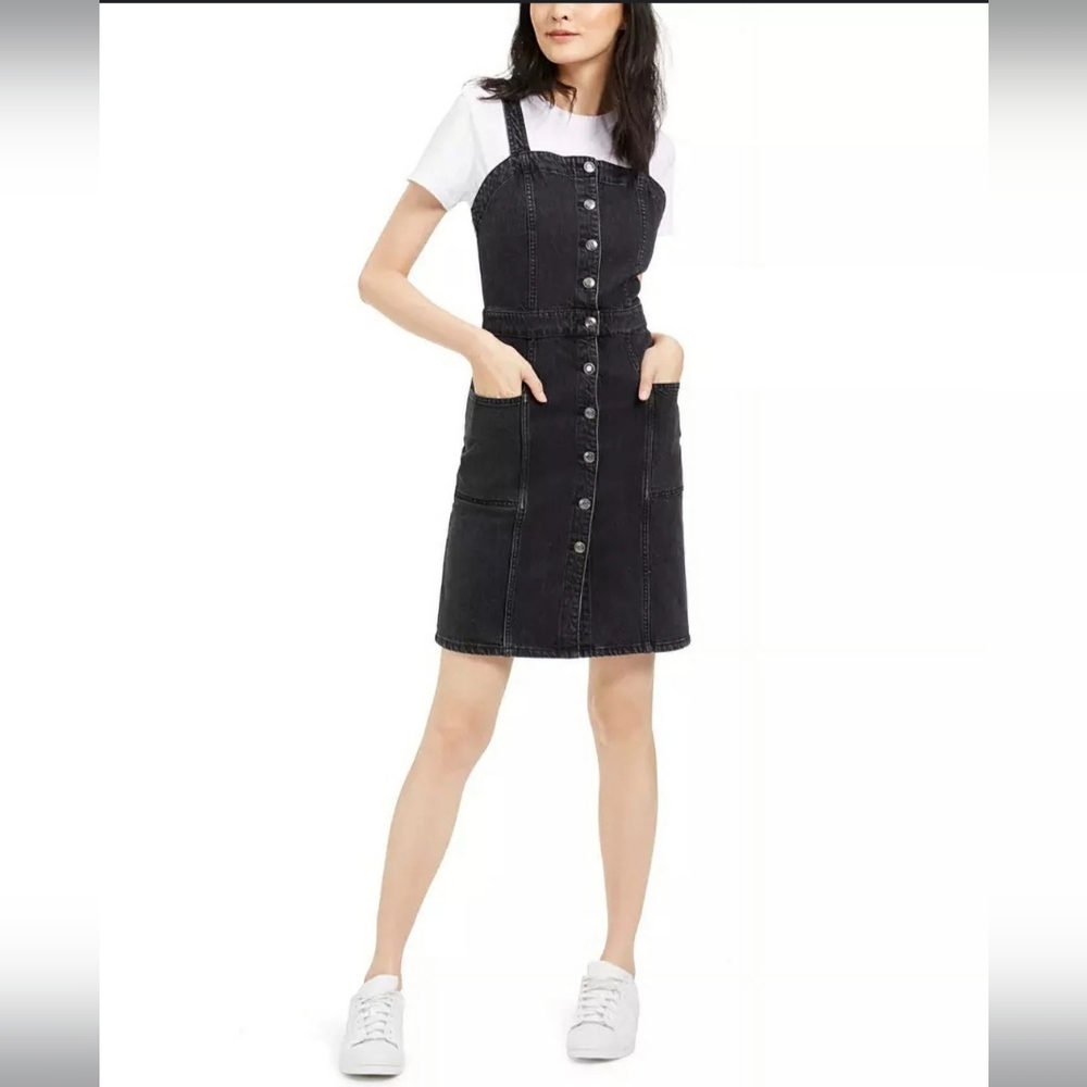 Oat New York denim jumper dress